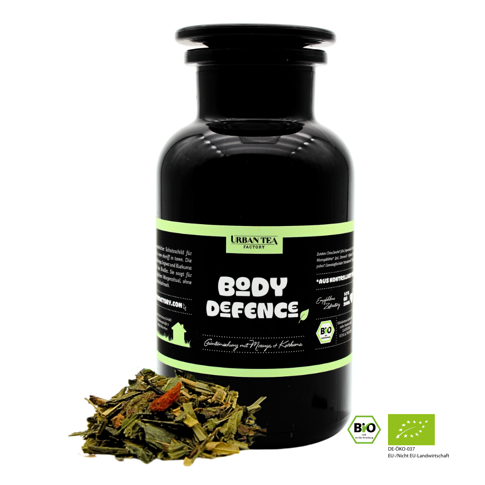 Body Defence - Bio Grünteemischung mit Moringa & Kurkuma - Buffetglas - 90g