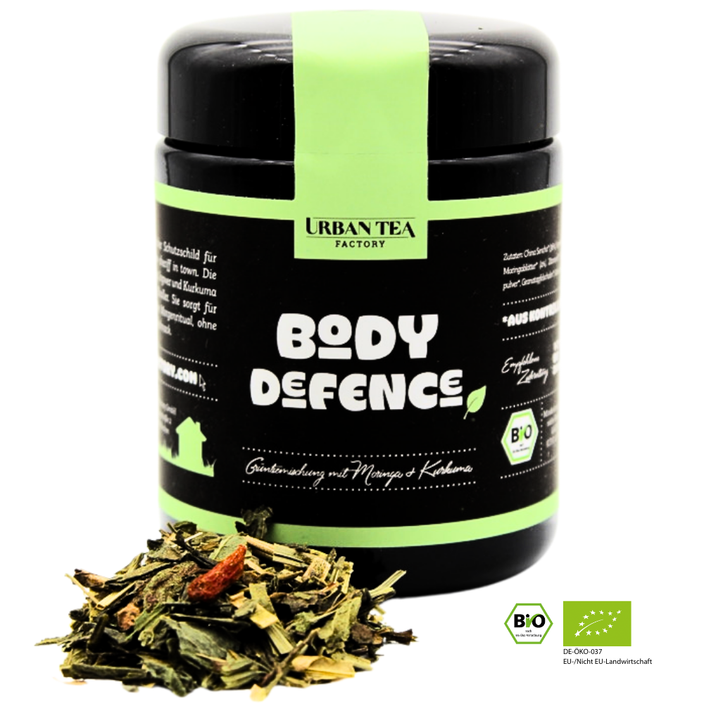 Body Defence - Grünteemischung mit Moringa & Kurkuma - 50g - Bio
