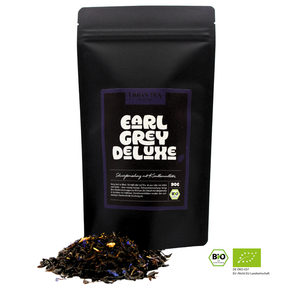 Earl Grey Deluxe - Bio Schwarzteemischung mit Kornblumen - 50g - Dein klassischer Genussmoment