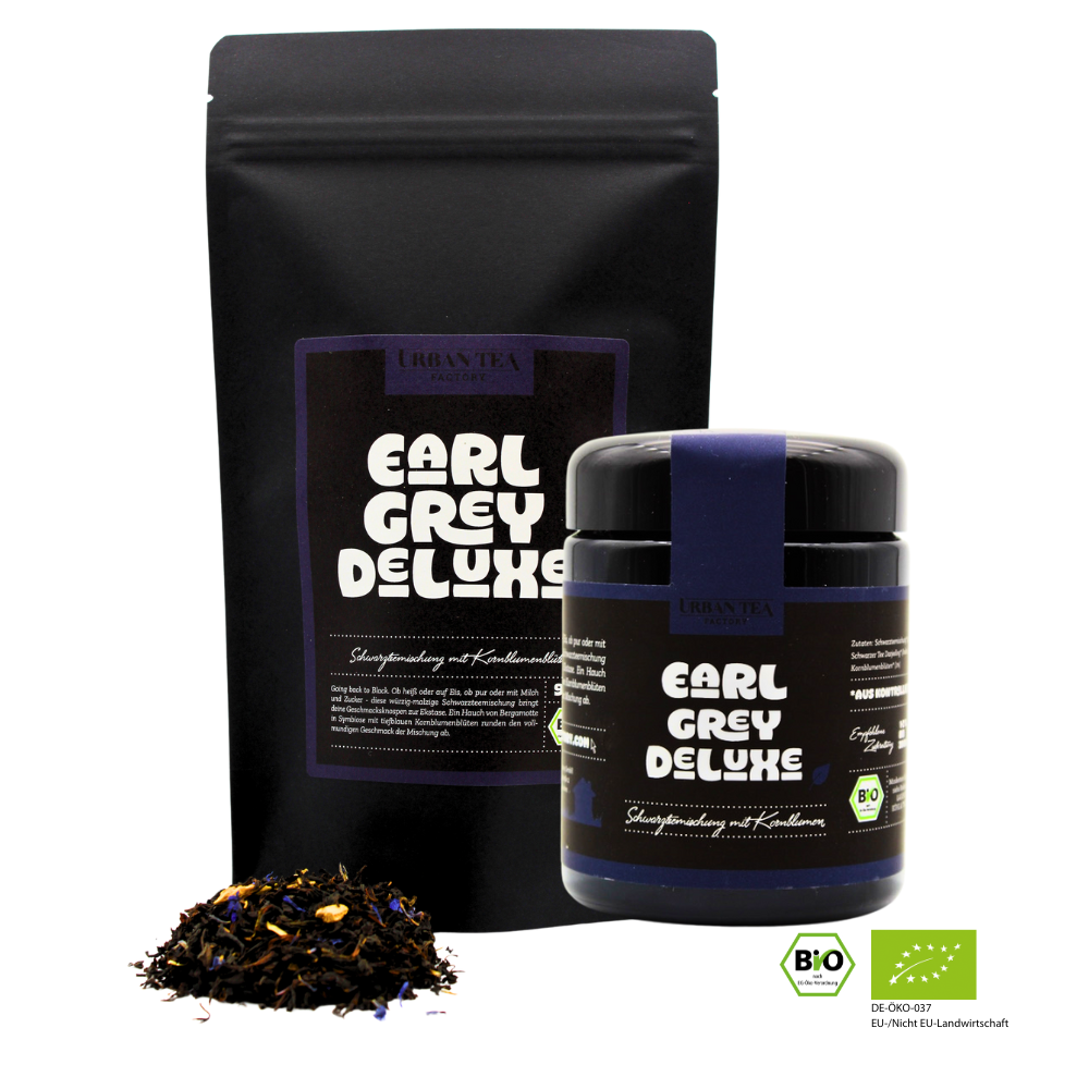 Earl Grey Deluxe - Schwarzteemischung mit Kornblumen - Set - Bio