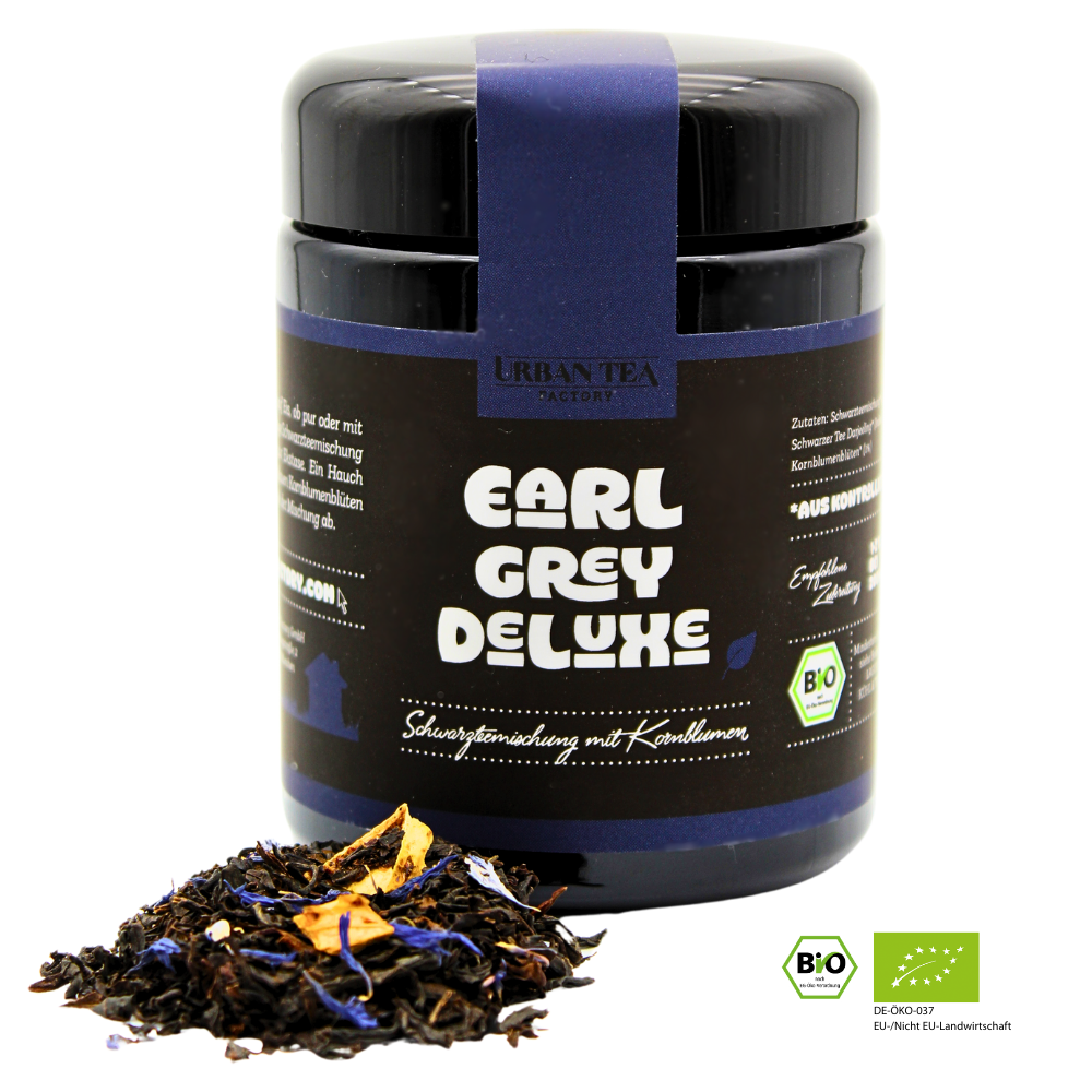 Earl Grey Deluxe - Bio Schwarzteemischung mit Kornblumen - 90g - Klassischer Genuss