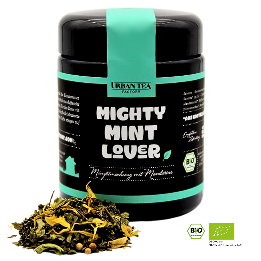 Mighty Mint Lover - Bio Minzteemischung mit Mandarine - 70g - Frische Minze für jeden Moment
