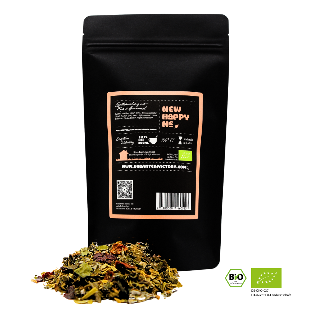 New Happy Me - Puretoxmischung mit Mate & Brennnessel - 80g - Bio