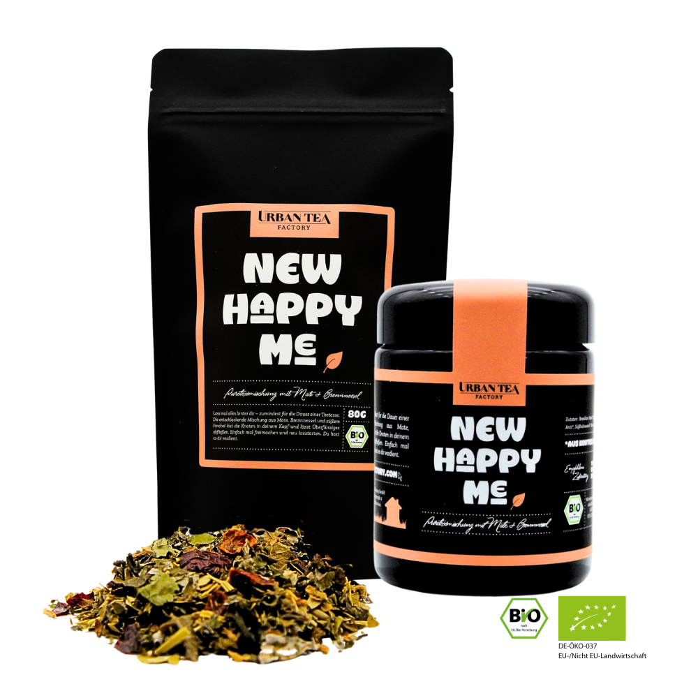 New Happy Me - Puretoxmischung mit Mate & Brennnessel - Set - Bio