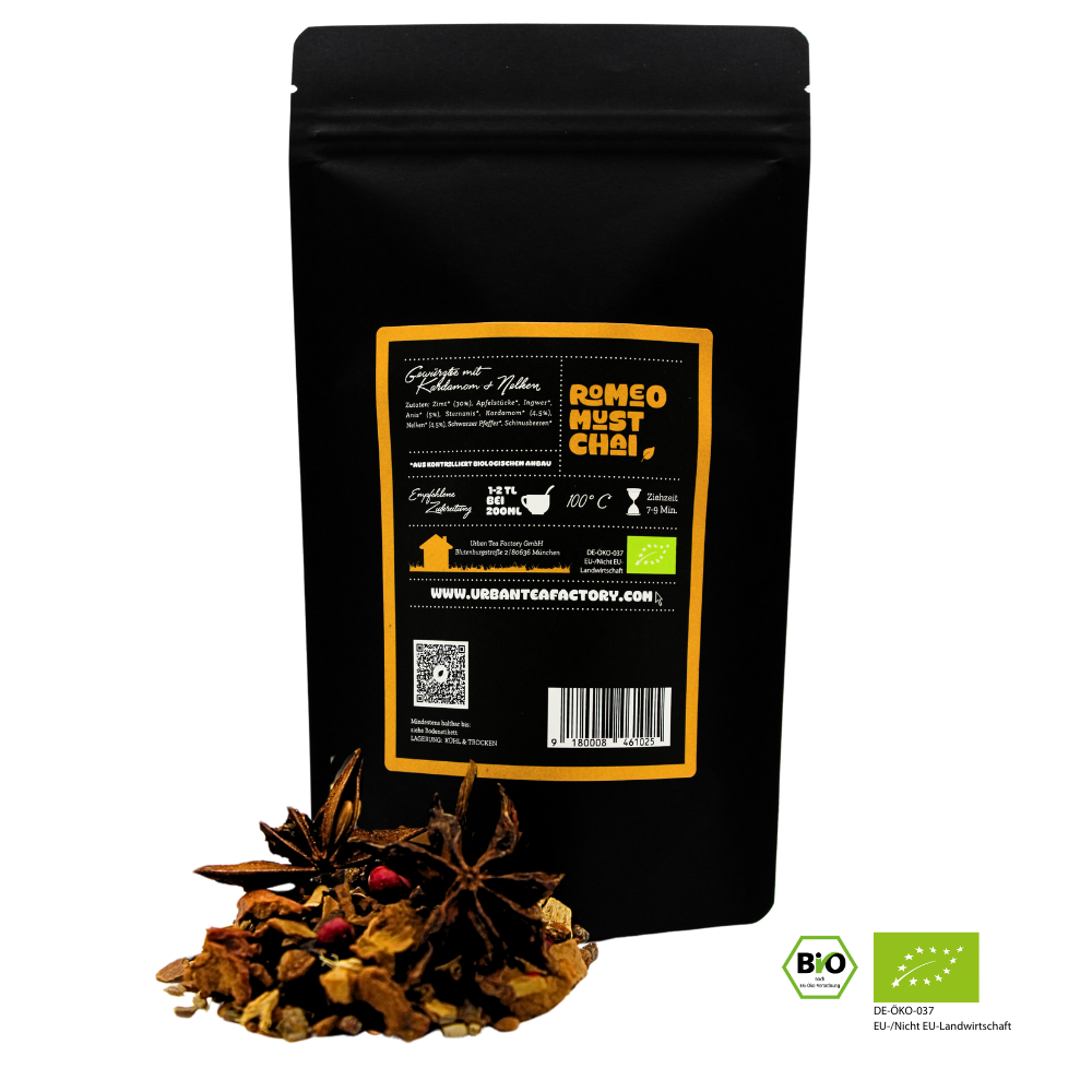 Romeo Must Chai - Gewürztee mit Kardamom & Nelken - 120g - Bio