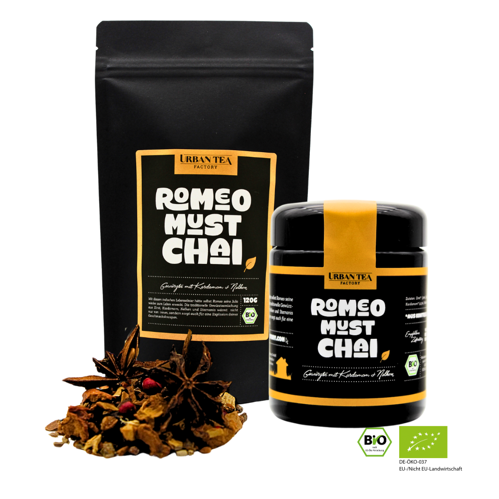 Romeo Must Chai - Gewürztee mit Kardamom & Nelken - Set - Bio
