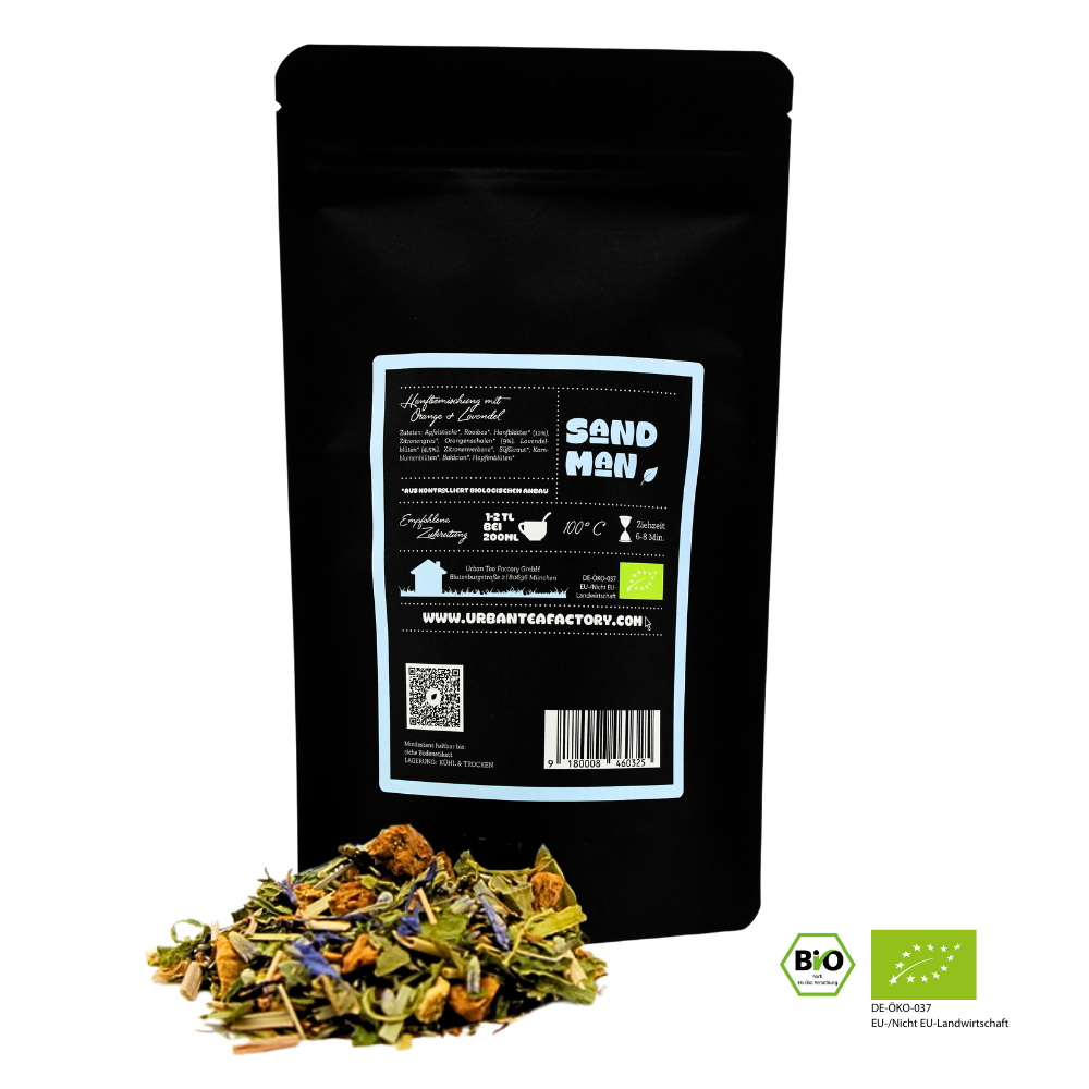 Sandman - Hanfteemischung mit Orange & Lavendel - 100g - Bio