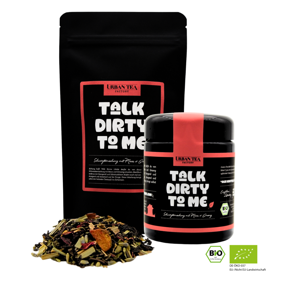 Talk Dirty To Me - Schwarzteemischung mit Maca & Ginseng - Set - Bio