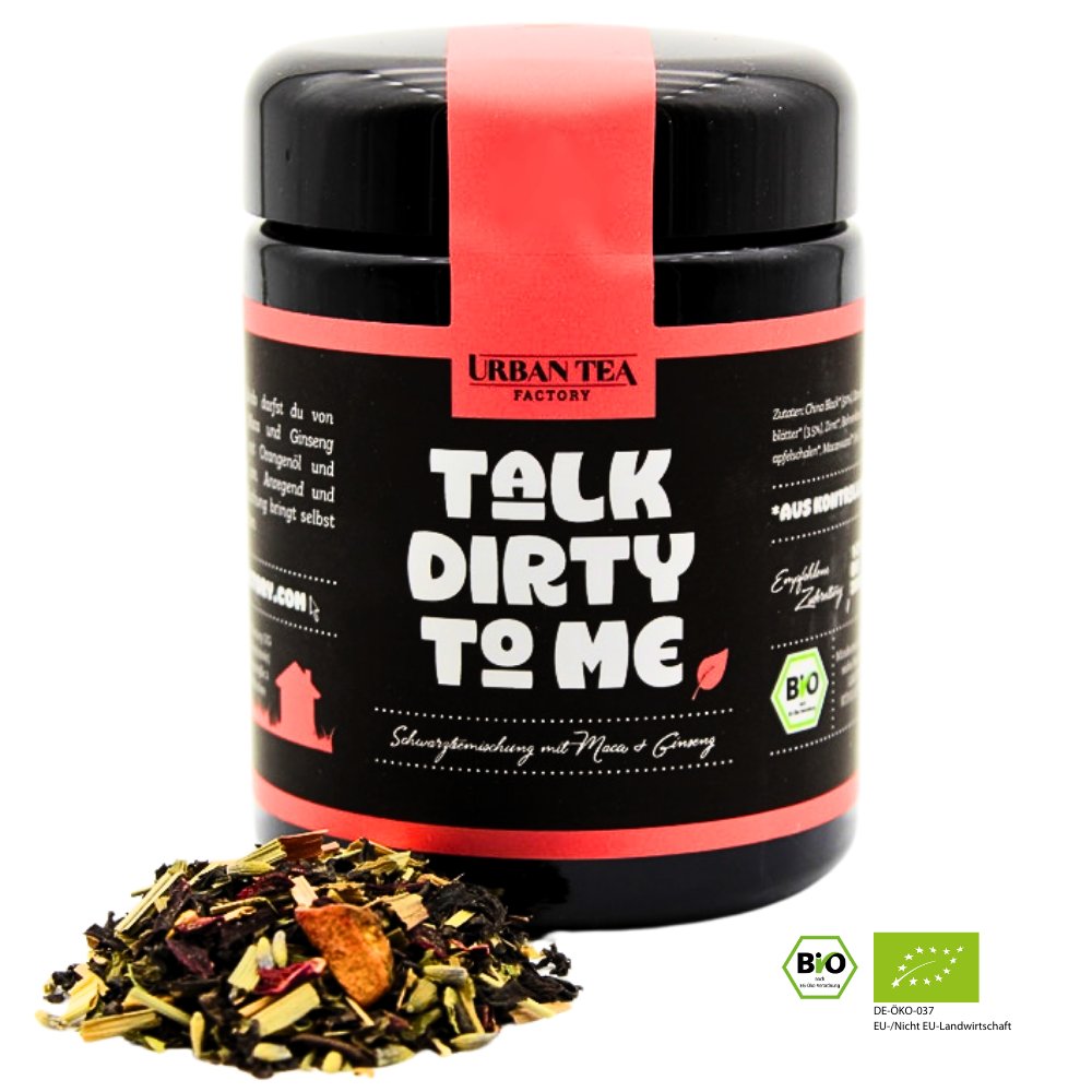 Talk Dirty to Me - Schwarzteemischung mit Maca & Ginseng - 45g - Bio