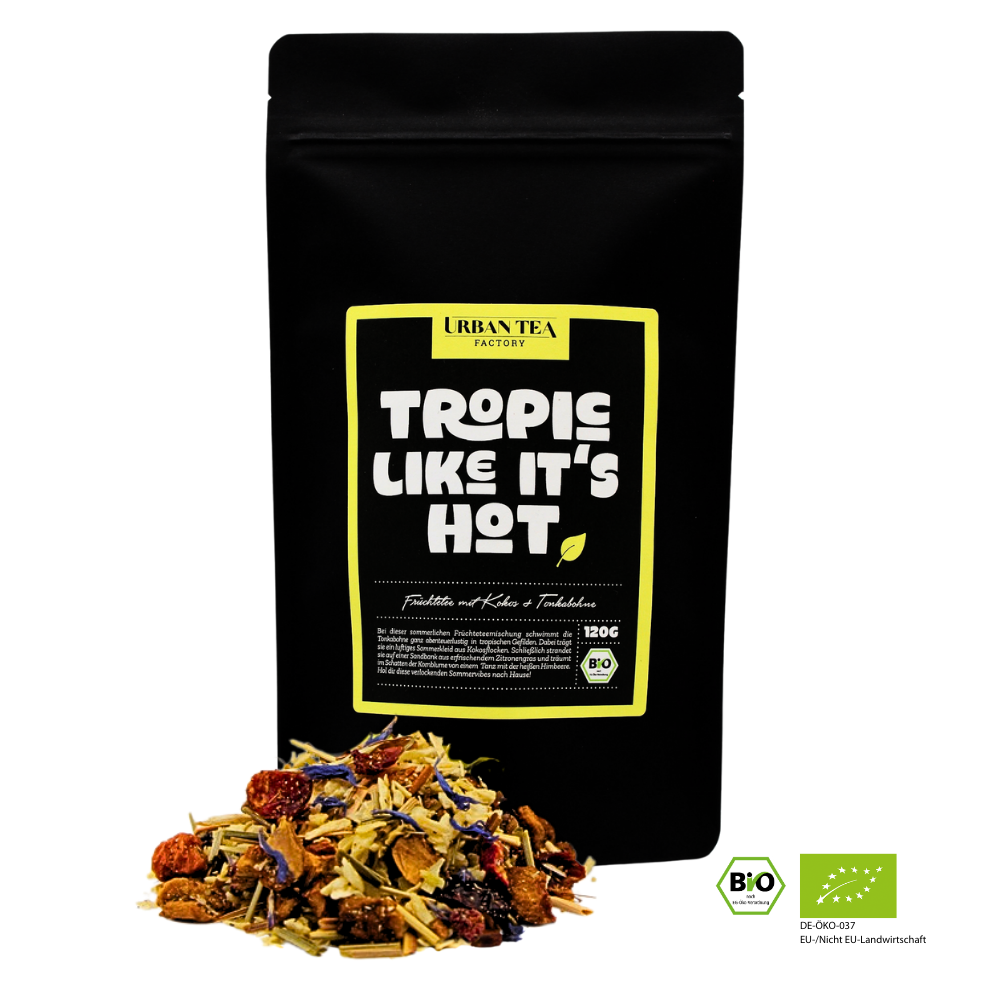Tropic Like It's Hot - Bio Früchtetee mit Himbeer & Tonkabohne - 65g - Dein tropischer Genussmoment