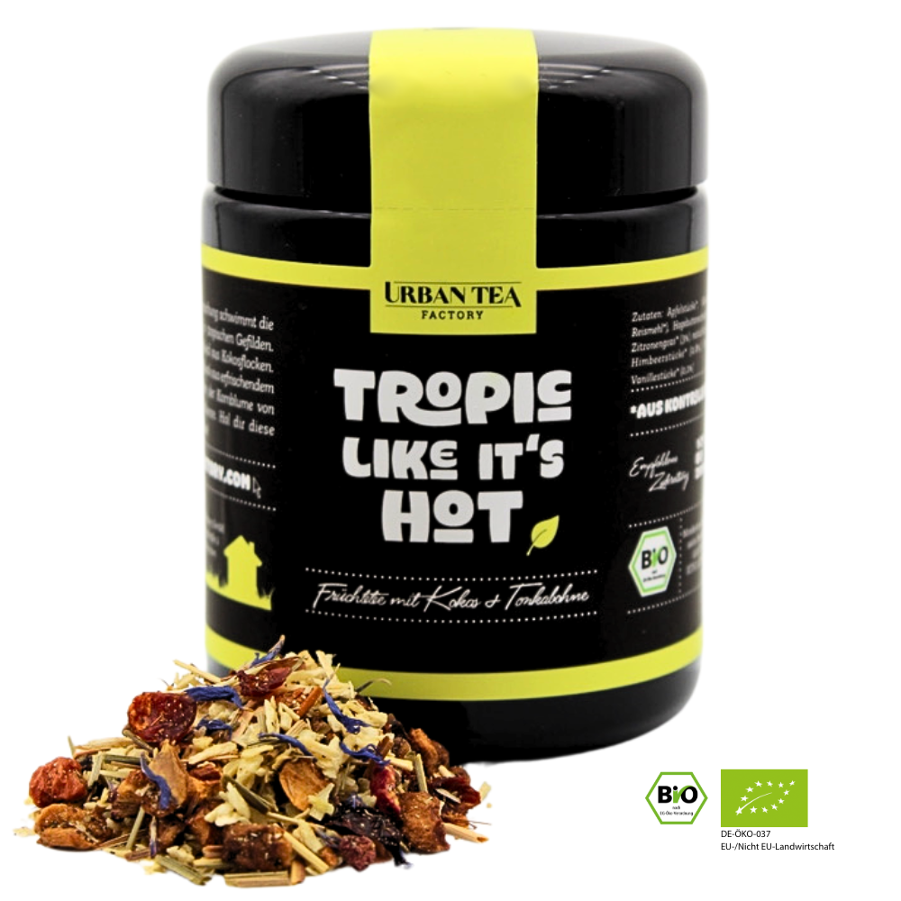 Tropic Like It's Hot - Bio Früchtetee mit Himbeer & Tonkabohne - 120g - Fruchtige Tropenmomente