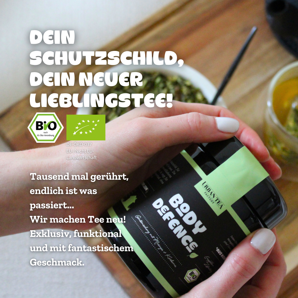 Body Defence - Bio Grünteemischung mit Moringa & Kurkuma - Buffetglas - 90g