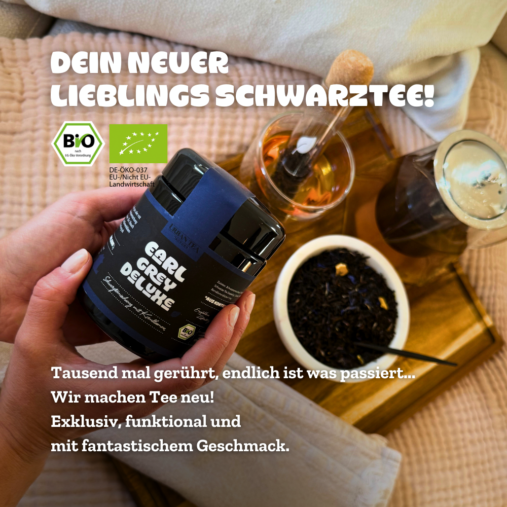 Earl Grey Deluxe - Bio Schwarzteemischung mit Kornblumen - Buffetglas - 90g