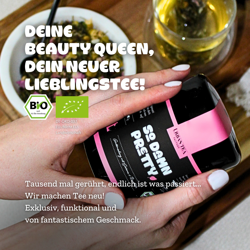 So Damn Pretty - Bio Grünteemischung mit Guarana & Rosenblüten - Buffetglas - 100g