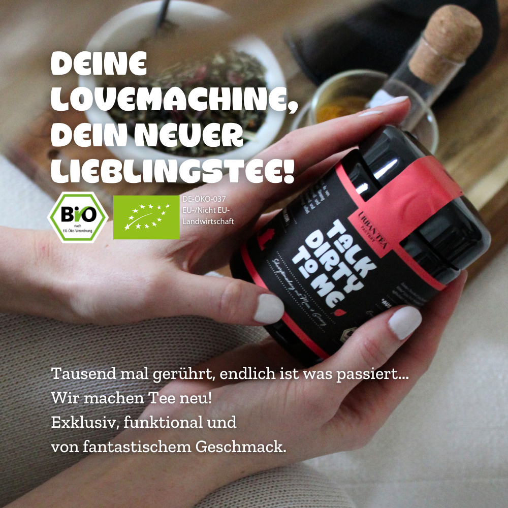 Talk Dirty to Me - Bio Schwarzteemischung mit Maca & Ginseng - Buffetglas - 90g