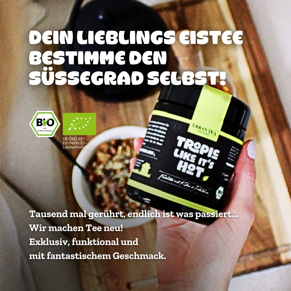 Tropic Like It's Hot - Bio Früchtetee mit Himbeer & Tonkabohne - Buffetglas - 120g