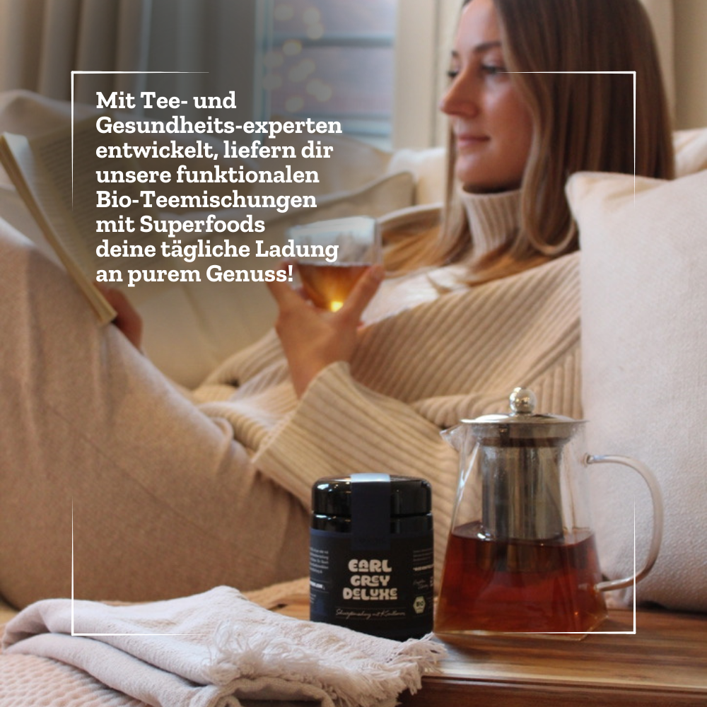 Earl Grey Deluxe - Bio Schwarzteemischung mit Kornblumen - Buffetglas - 90g
