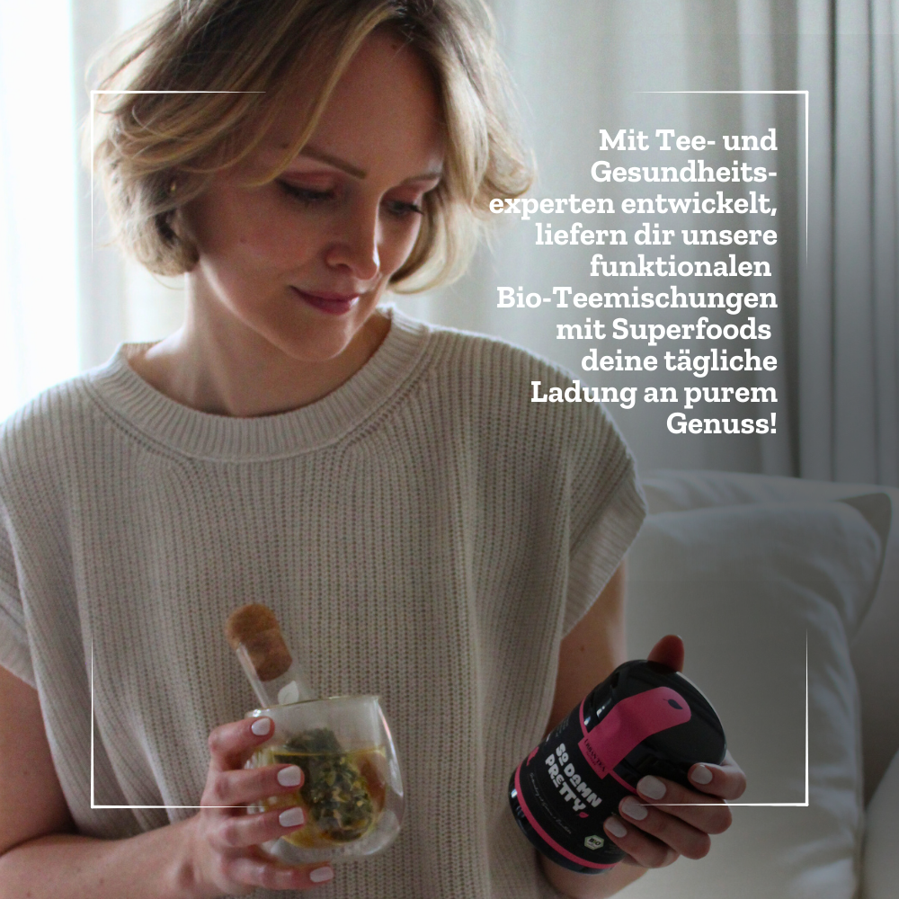 So Damn Pretty - Bio Grünteemischung mit Guarana & Rosenblüten - Buffetglas - 100g