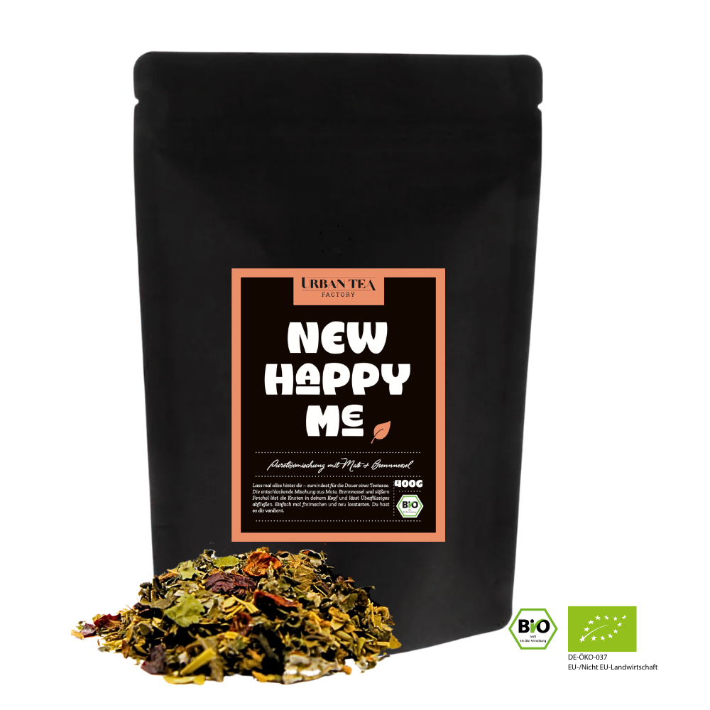 New Happy Me - Bio Puretoxmischung mit Mate & Brennnessel - Gastrobeutel - 400g