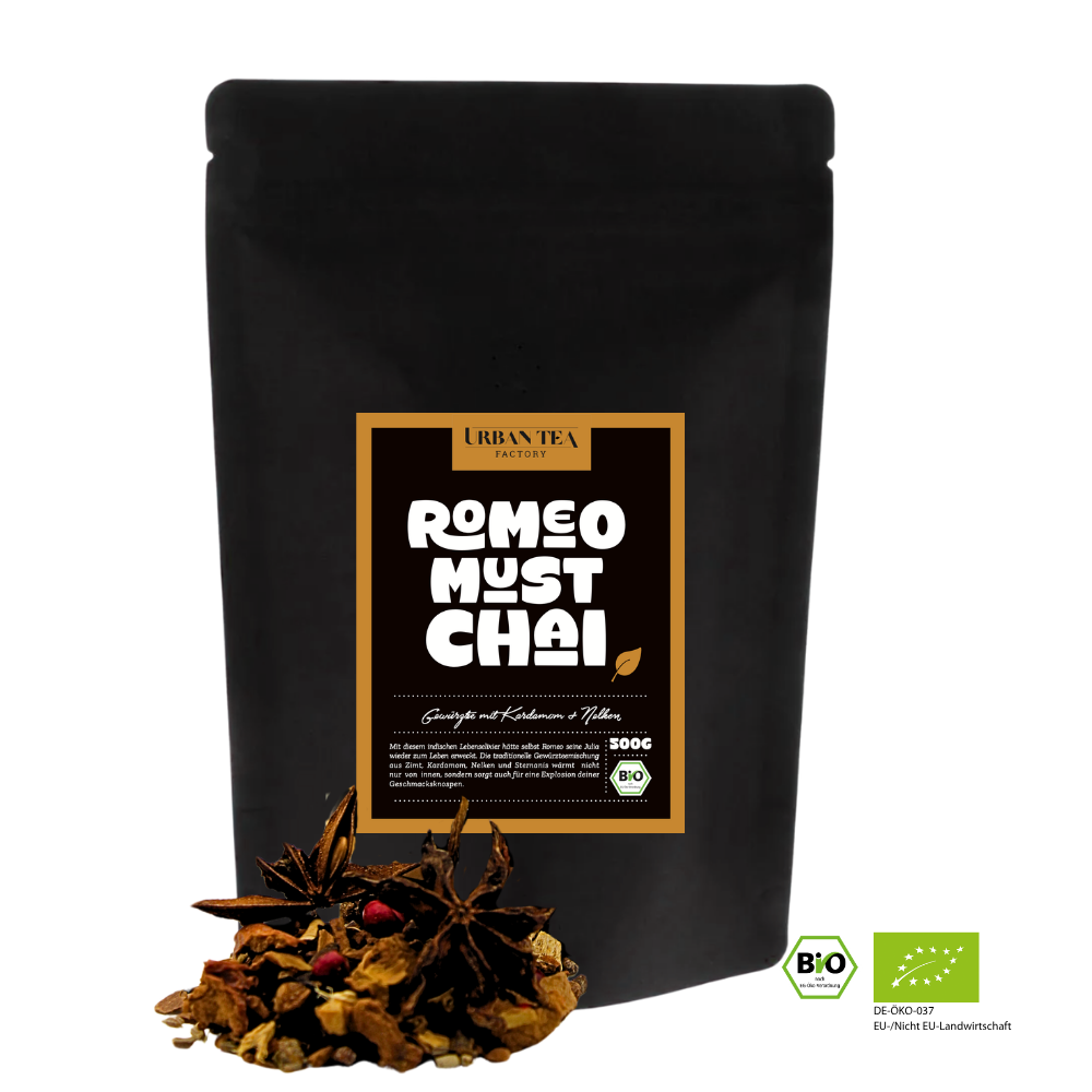 Romeo Must Chai - Bio Gewürztee mit Kardamom & Nelken - Gastrobeutel - 500g