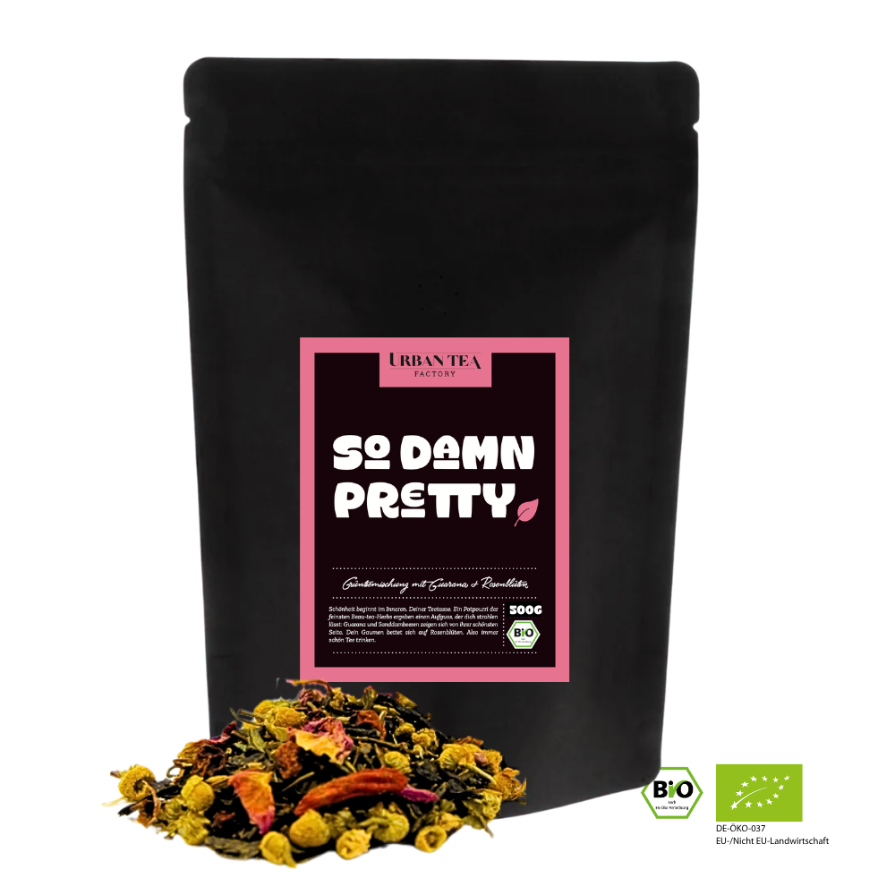 So Damn Pretty - Bio Grünteemischung mit Guarana & Rosenblüten - Gastrobeutel - 500g