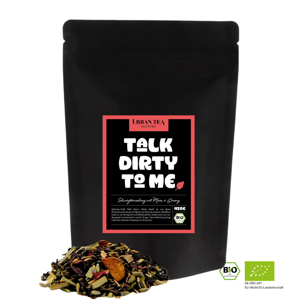 Talk Dirty to Me - Bio Schwarzteemischung mit Maca & Ginseng - Gastrobeutel - 450g
