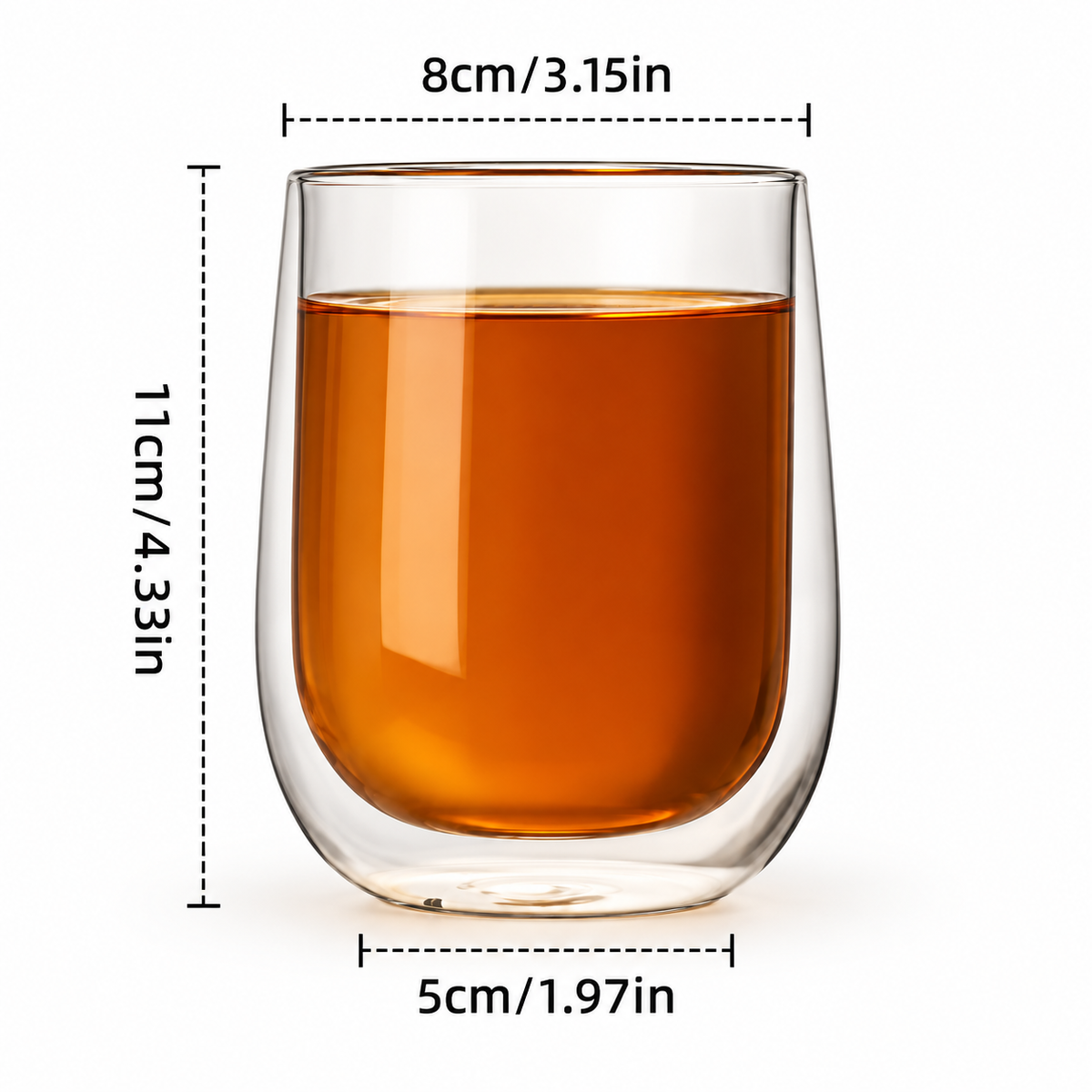 Doppelwandiges Teeglas 350ml