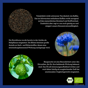 
                  
                    Earl Grey Deluxe - Schwarzteemischung mit Kornblumen - 90g - Bio
                  
                