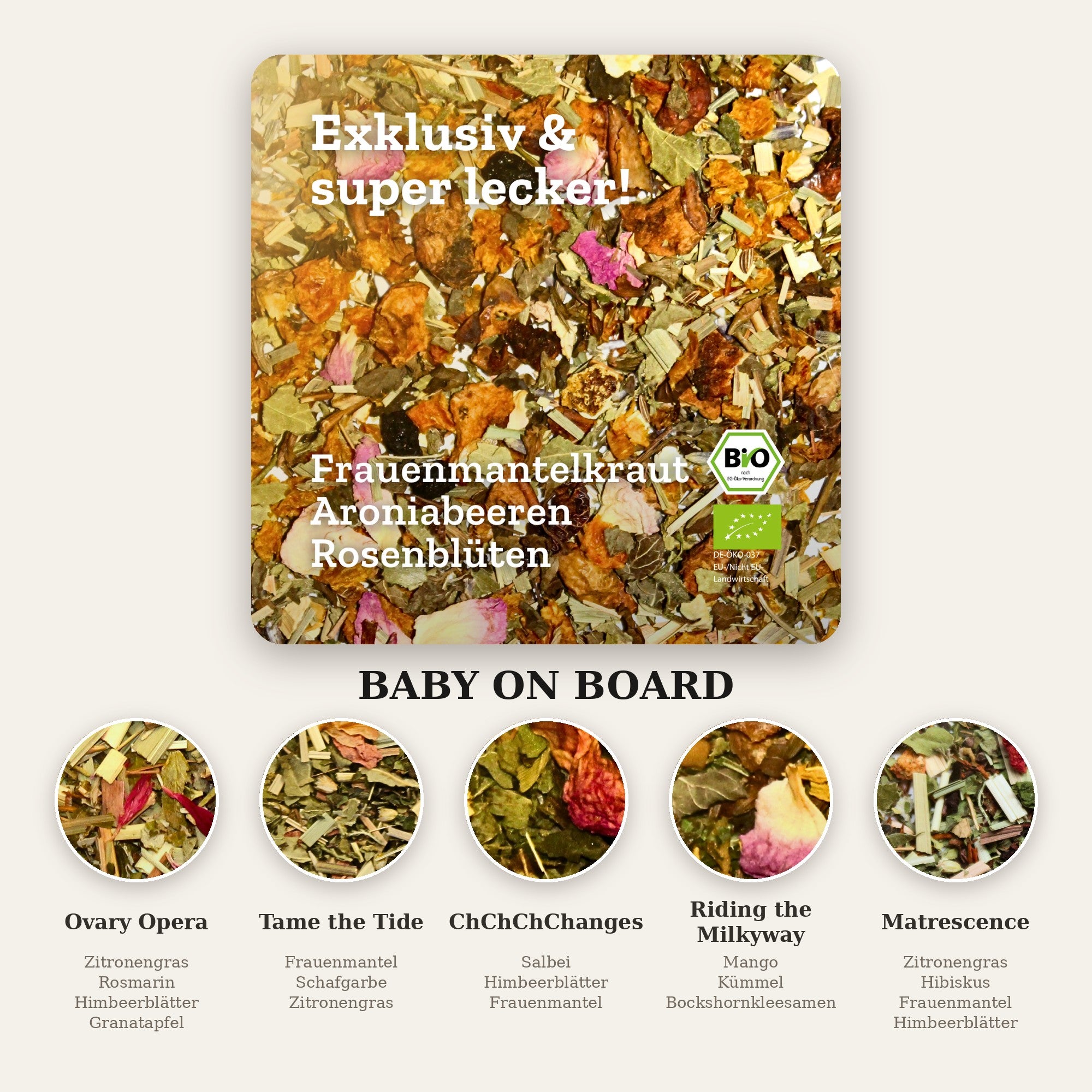 Tester-Set Frauen Tee (Baby On Board)
