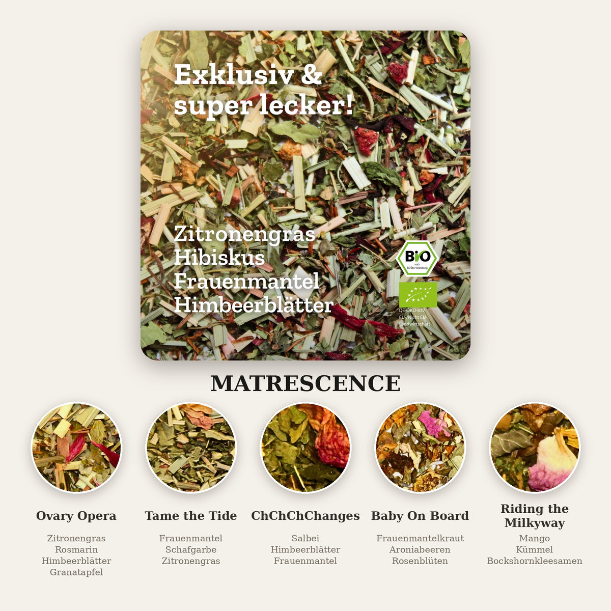 Tester-Set Frauen Tee (Matrescence)
