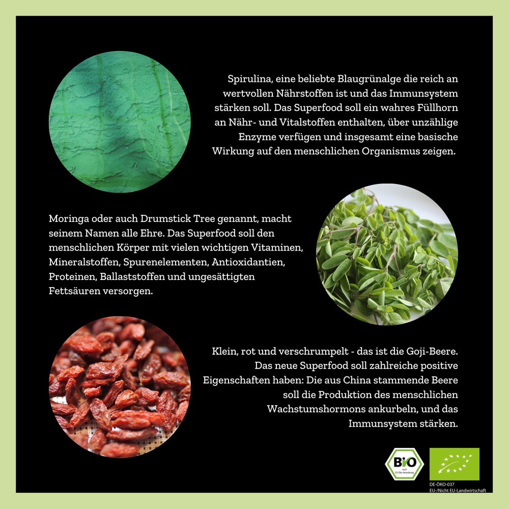 
                  
                    Body Defence - Grünteemischung mit Moringa & Kurkuma - 90g - Bio
                  
                