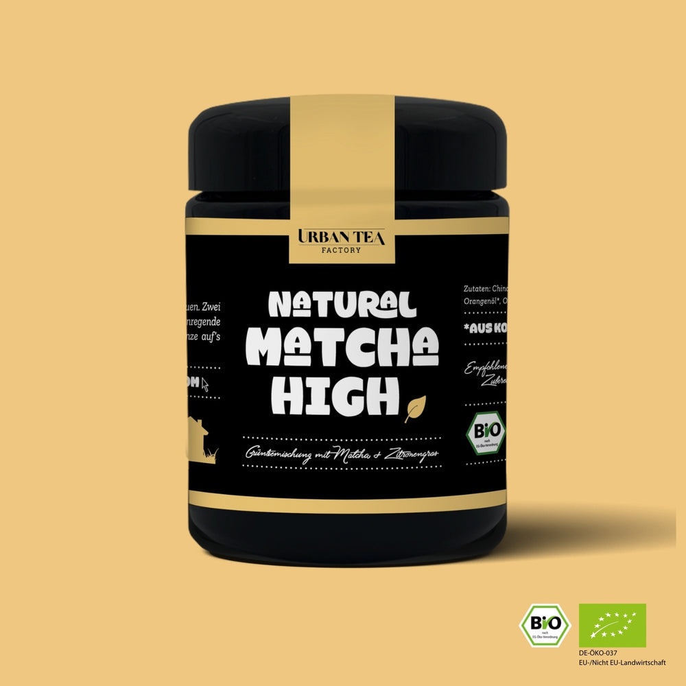 Natural Matcha High - Grünteemischung mit Matcha & Zitronengras - 45g - Bio