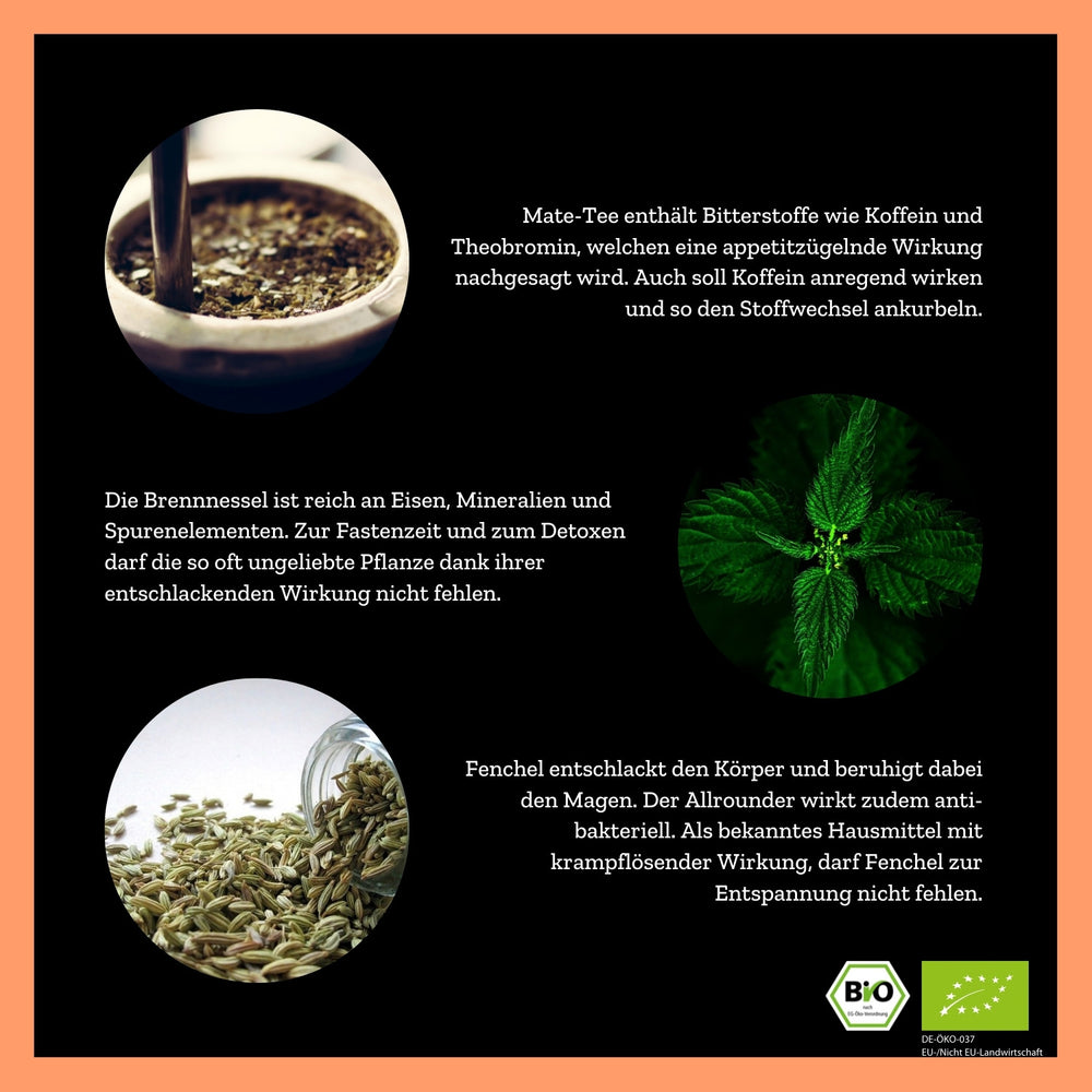 
                  
                    New Happy Me - Puretoxmischung mit Mate & Brennnessel - 50g - Bio
                  
                